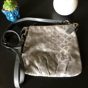 Vintage Coach Signature C’s Gray Crossbody Bag